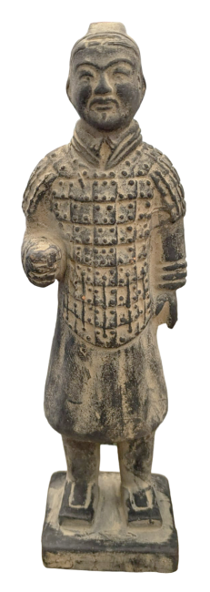 Estatua de Guerreros Negros con Armadura en Terracota 22cm
