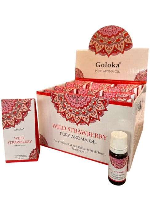 Aceite aromático de fresa silvestre Goloka, 0.3 fl oz x 12