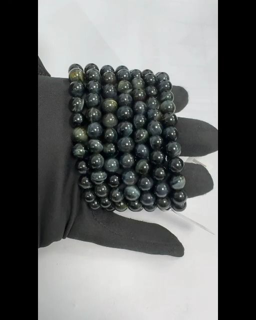 Pulsera de ojo de halcón con cuentas AA de 8-8,5 mm