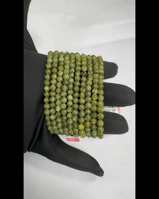 Pulsera de peridoto con cuentas A de 5-6 mm